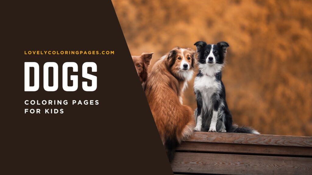 Dogs coloring pages for kids