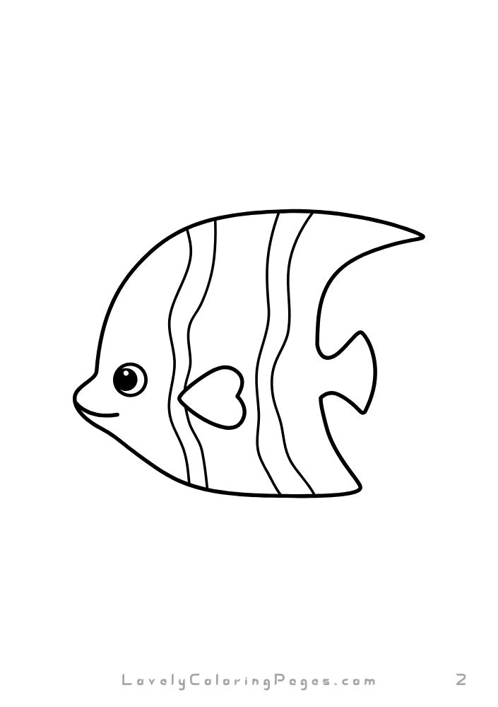 Fish coloring pages for kids