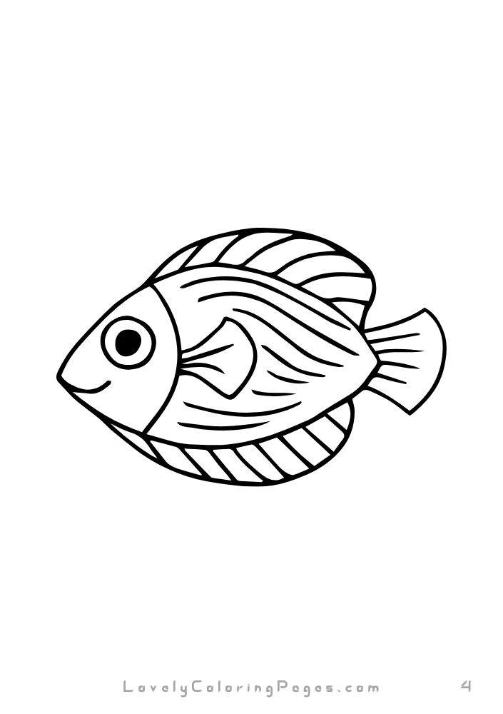 Fish coloring pages for kids