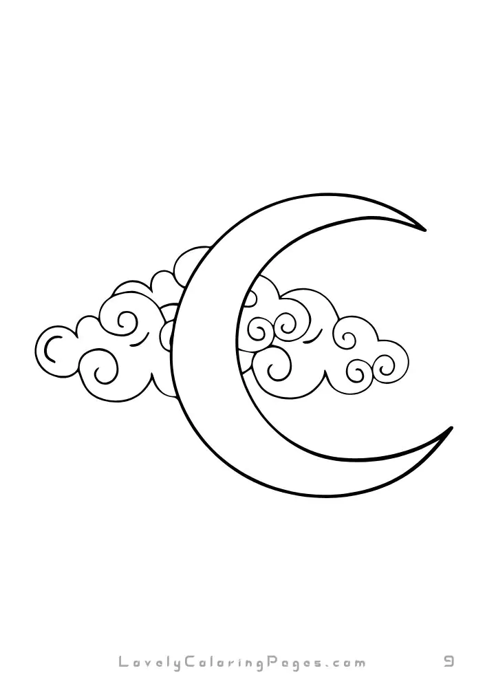 Moon coloring pages
