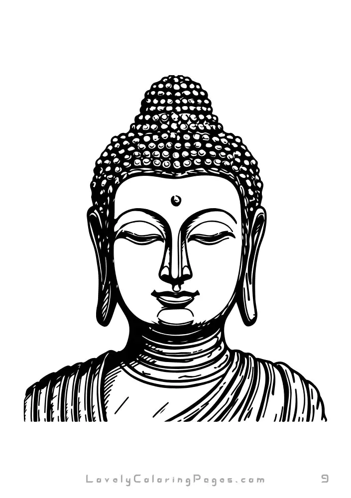 Buddha Coloring Pages for adults