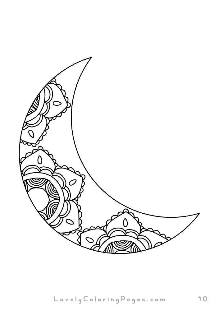 Moon coloring pages
