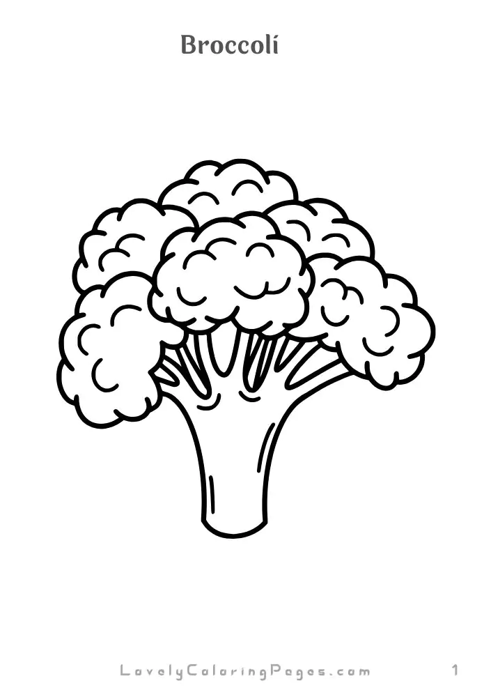Vegetables coloring pages for kids