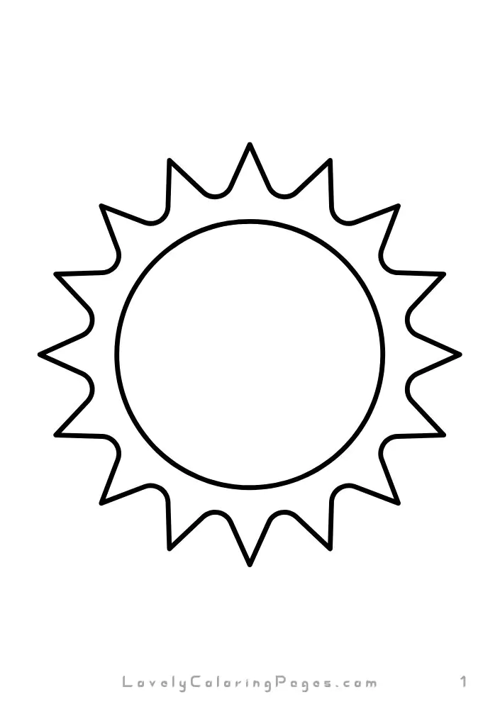 Sun coloring pages