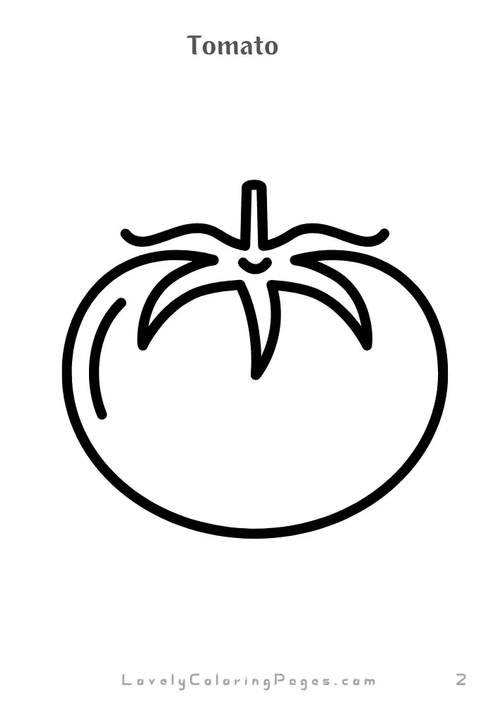 Vegetables coloring pages for kids