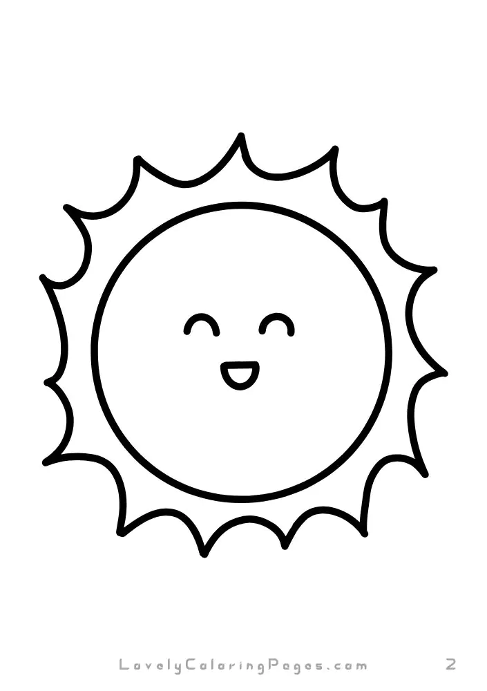 Sun coloring pages
