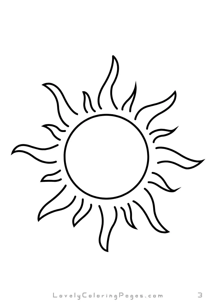 Sun coloring pages