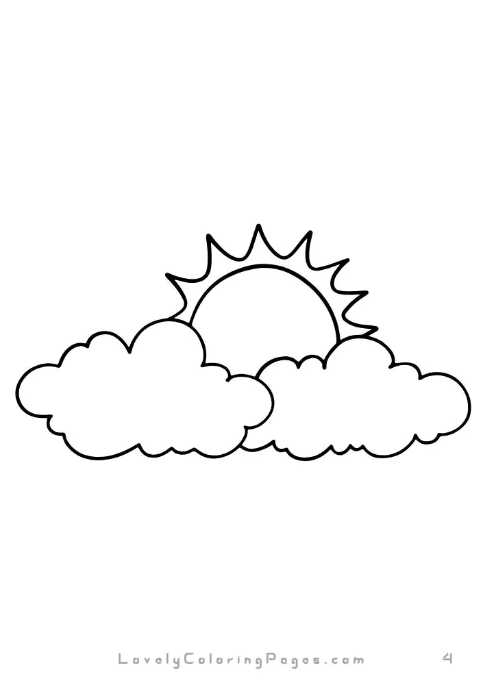 Sun coloring pages