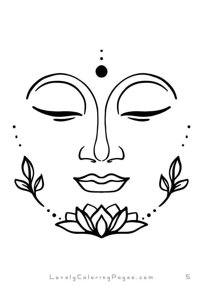 Buddha Coloring Pages for adults