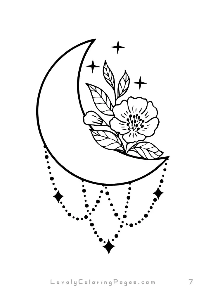 Moon coloring pages