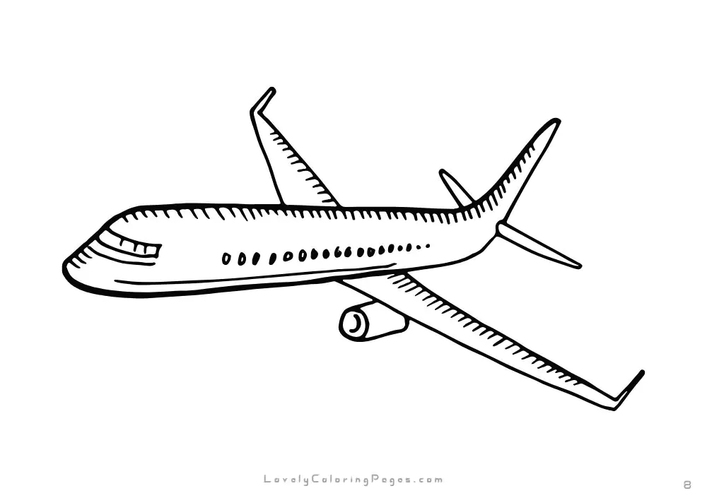 Aero plane coloring pages