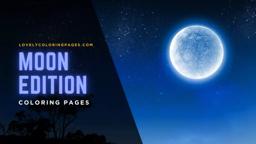 Moon coloring pages