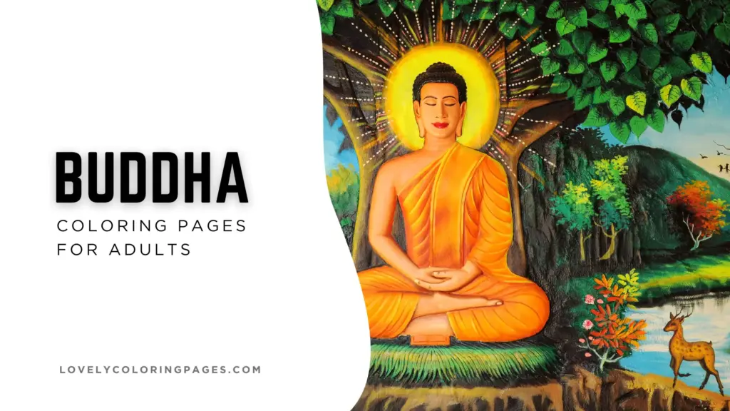 Buddha Coloring Pages for adults