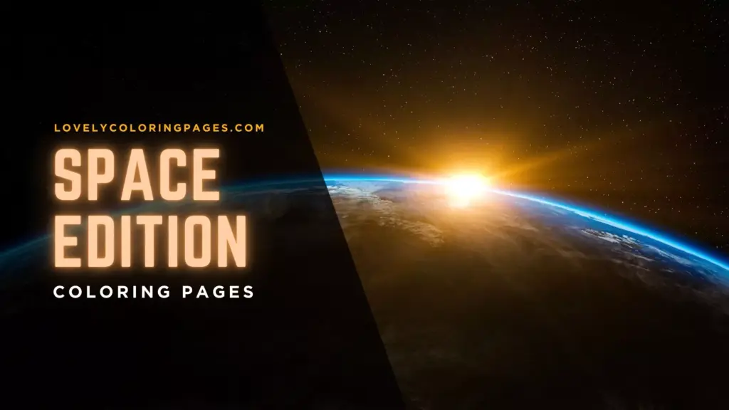 Space coloring pages