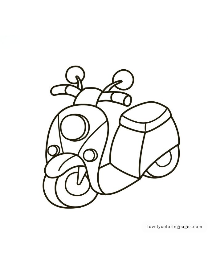 Scooter Coloring Pages for Toddlers [2025]
