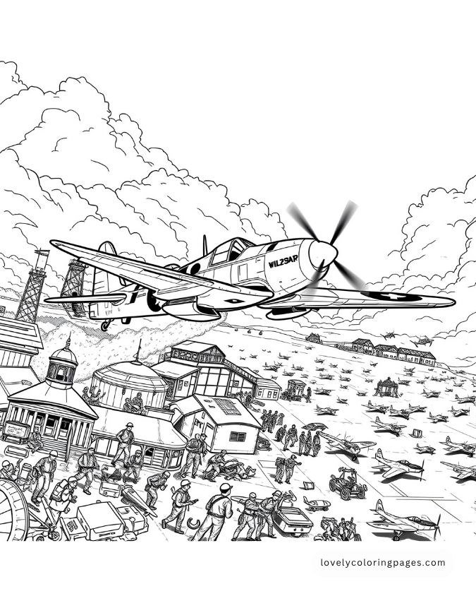 Airplane Coloring Pages for Adults [2025]​