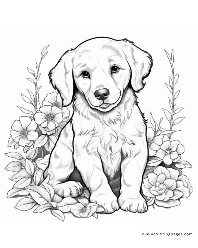 Dogs Coloring Pages for Adults