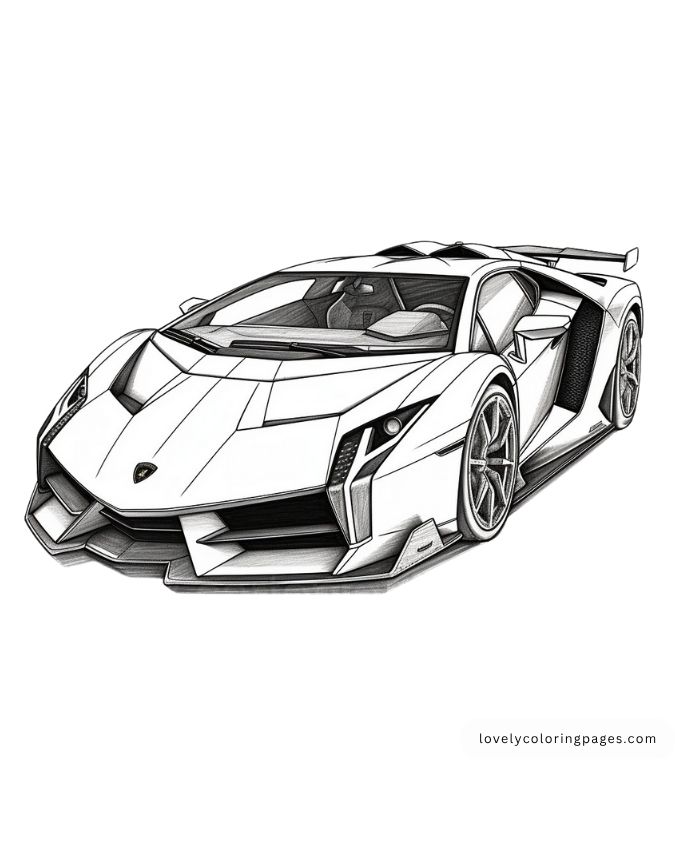 Supercars Coloring Pages for Adults [2025]