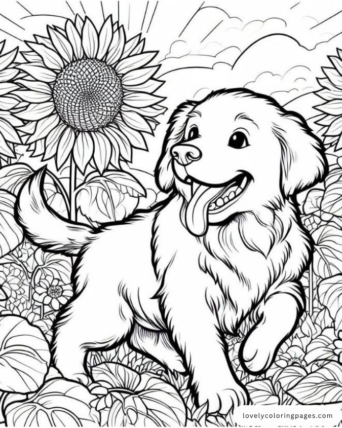 Dogs Coloring Pages for Adults