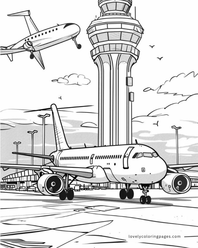 Airplane Coloring Pages for Adults [2025]​