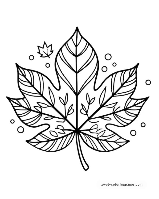 Leaves Coloring Pages for Toddlers [2025]