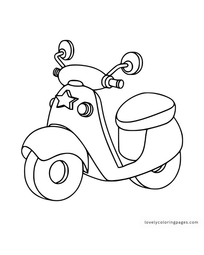 Scooter Coloring Pages for Toddlers [2025]