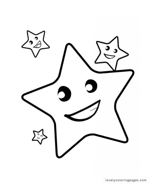Stars Coloring Pages for Toddlers [2025]​