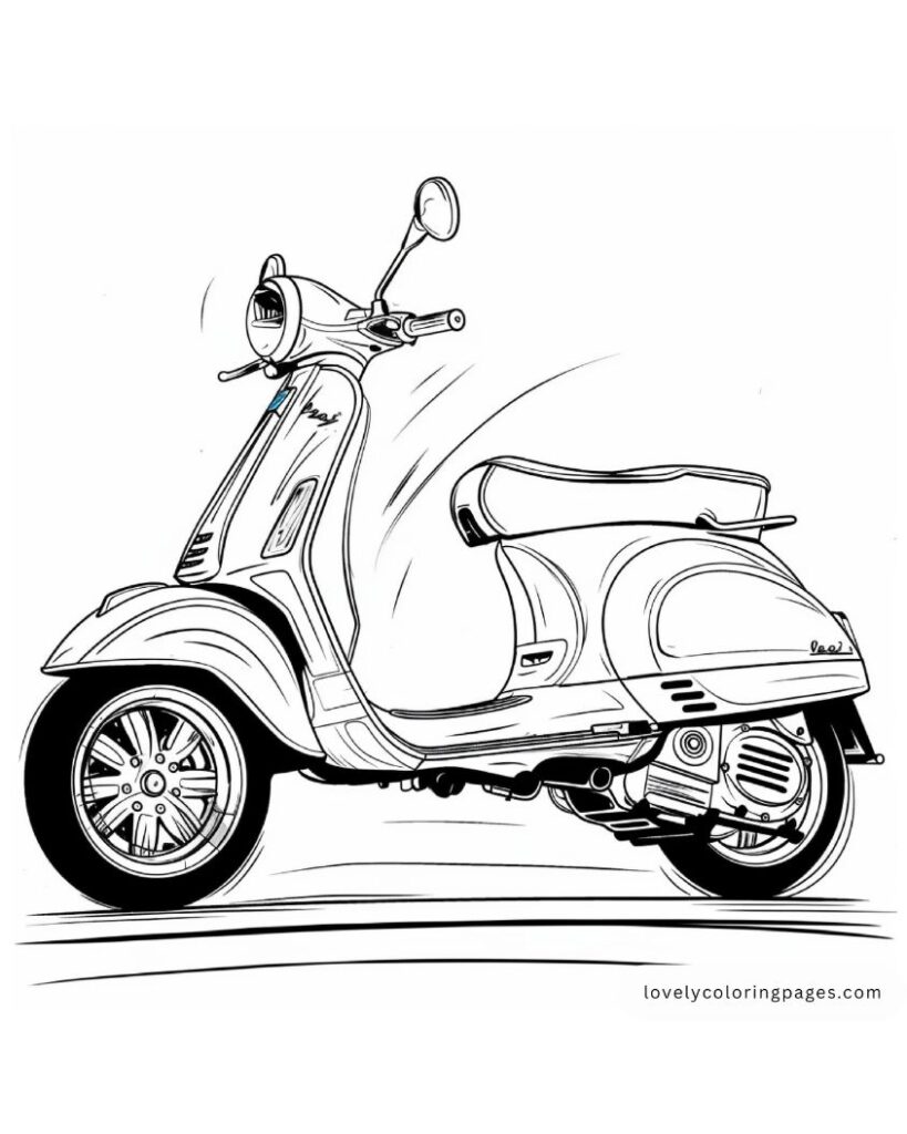 Scooter Coloring Pages for Adults [2025]