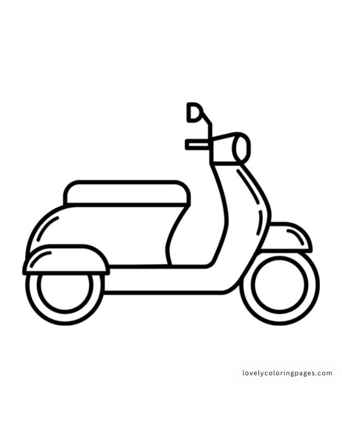 Scooter Coloring Pages for Toddlers [2025]