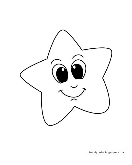 Stars Coloring Pages for Toddlers [2025]​