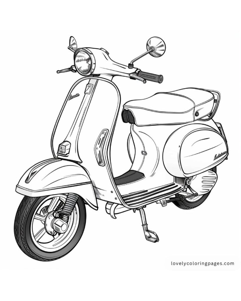 Scooter Coloring Pages for Adults [2025]