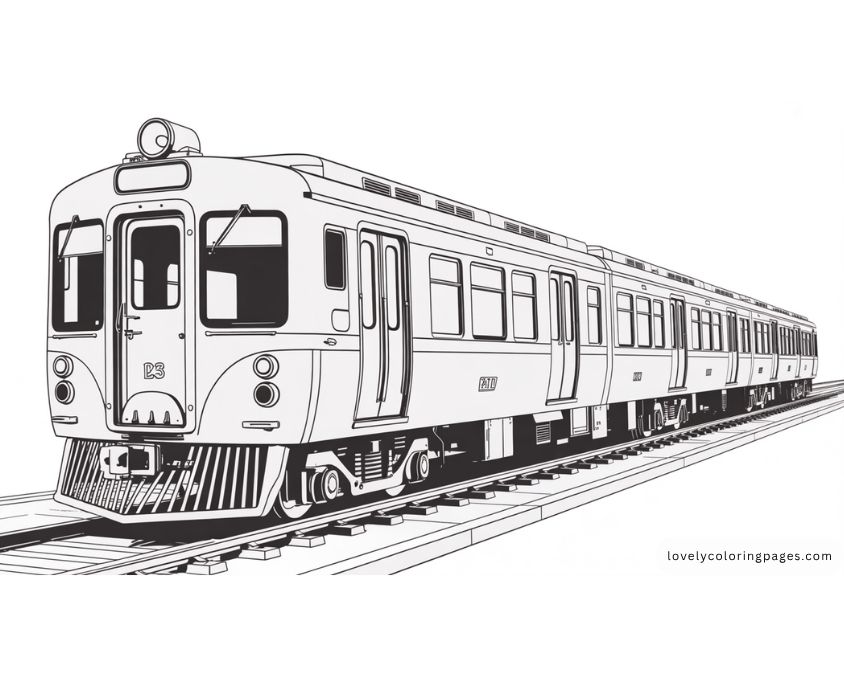 Train Coloring Pages for Adults [2025]