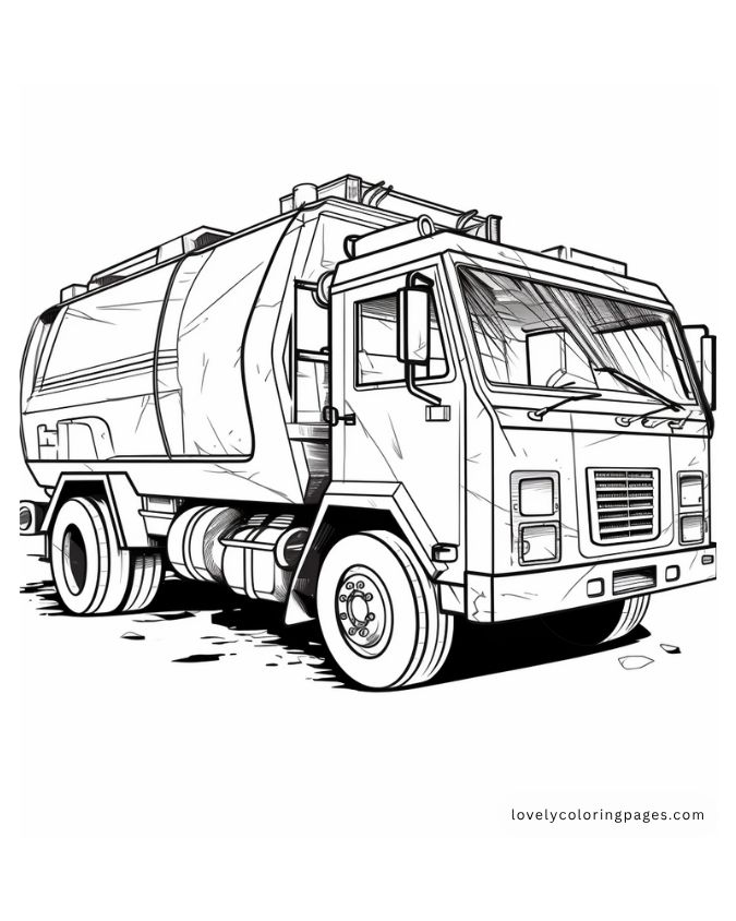 Truck Coloring Pages for Adults [2025]