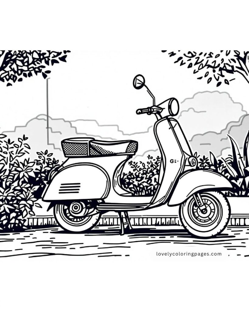 Scooter Coloring Pages for Adults [2025]