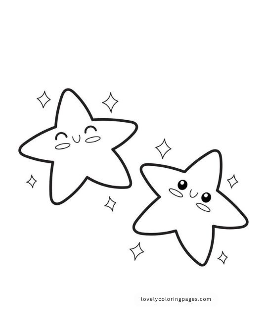 Stars Coloring Pages for Toddlers [2025]​