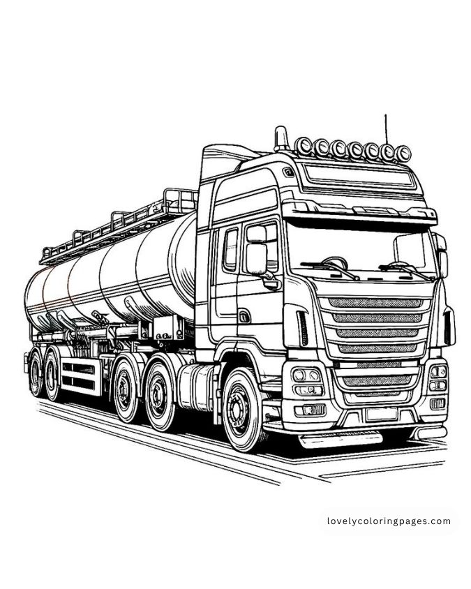 Truck Coloring Pages for Adults [2025]