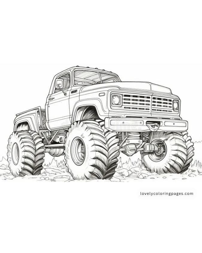 Truck Coloring Pages for Adults [2025]