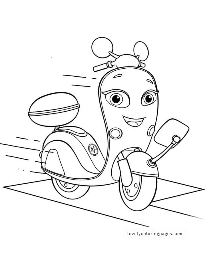 Scooter Coloring Pages for Toddlers [2025]