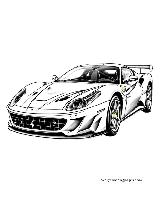 Supercars Coloring Pages for Adults [2025]