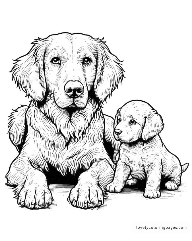 Dogs Coloring Pages for Adults