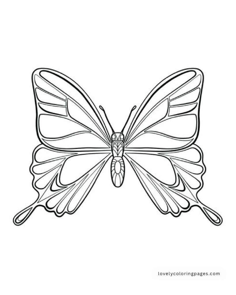 Butterfly coloring pages for Adults page 0002