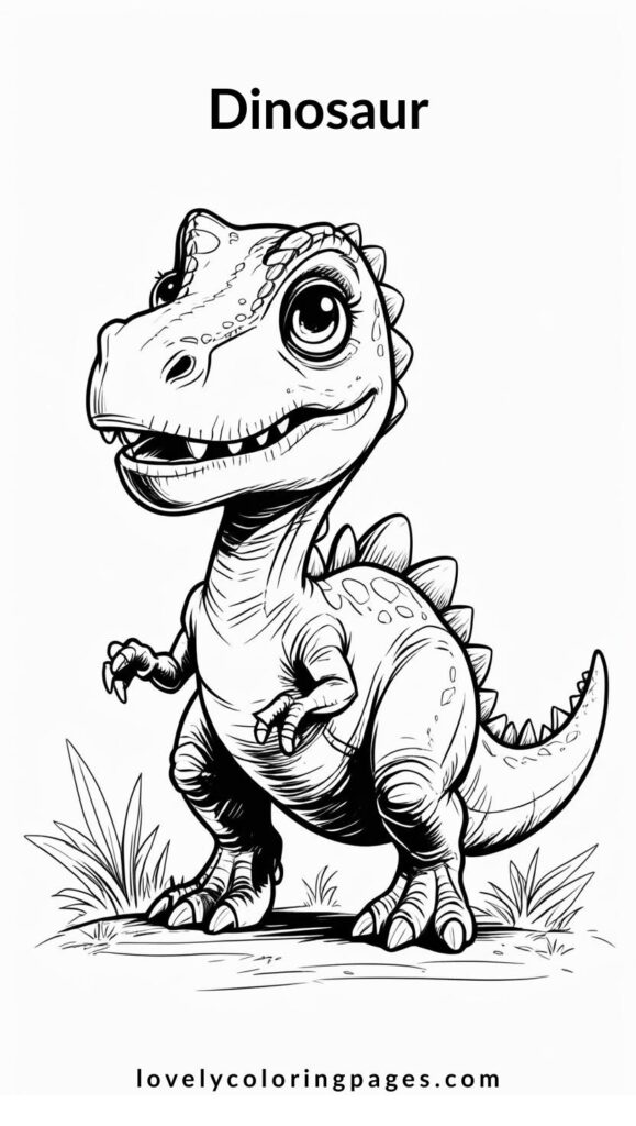 Dinosaur coloring pages for adults pic 1