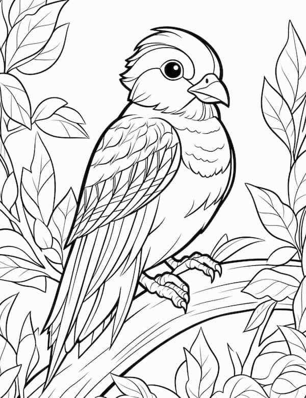 Birds Coloring Pages for Adults