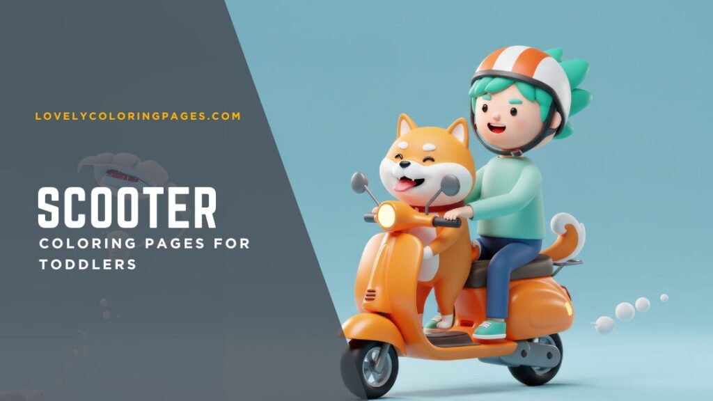 Scooter Coloring Pages for Toddlers [2025]