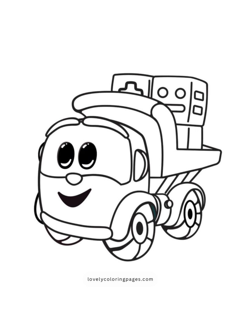 Truck coloring pages for Toddlers page 0001