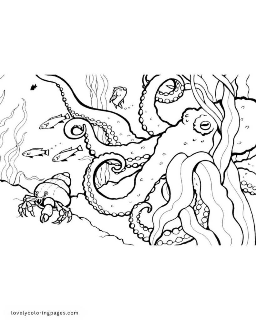 Sea Animals Pages for Adults