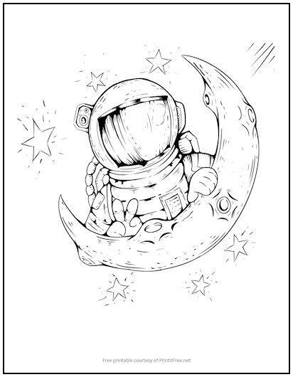 Moon Coloring Pages for Adults