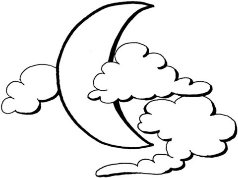 Moon Coloring Pages for Toddlers