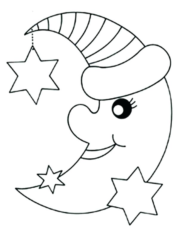 Moon Coloring Pages for Toddlers