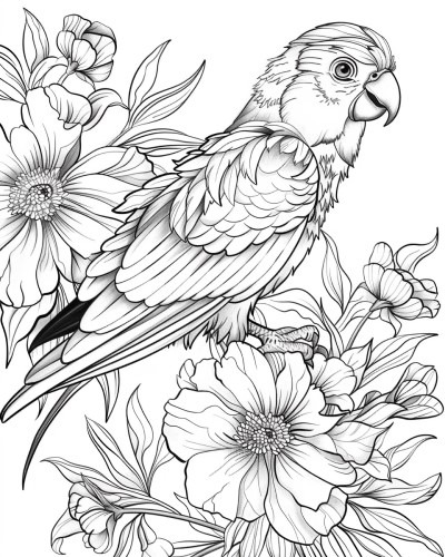 Birds Coloring Pages for Adults